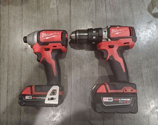 2 M18 18V Lithium-Ion Cordless Drill Driver/Impact Driver Combo Kit (tools only, no battery on both) $100 obo