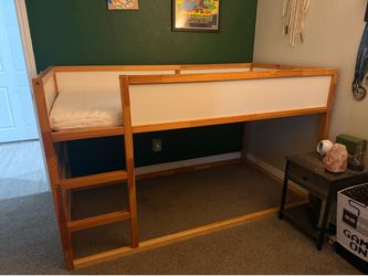 Twin Kura reversible bed white/pine