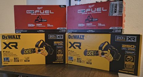 Chainsaws Brand New In Box Milwaukee And Dewalt