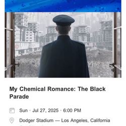 Selling my chemical romance tickets