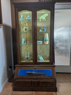 Solid Wood Display Cabinet