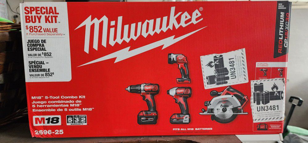 Milwaukee M18 5 Tool Combo