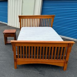 Queen Bed Frame, Mattress & Box Spring 