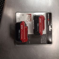 Authentic PORTER-CABLE BATTERIES UNOPENED PACKAGE  Two pack 