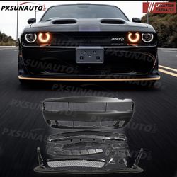 Fit for 2008-2014 Dodge Challenger Hellcat Style SRT Front Bumper Cover Kit