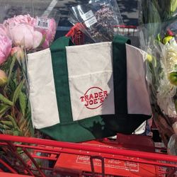 Trader Joe's Green Mini Tote Bag 