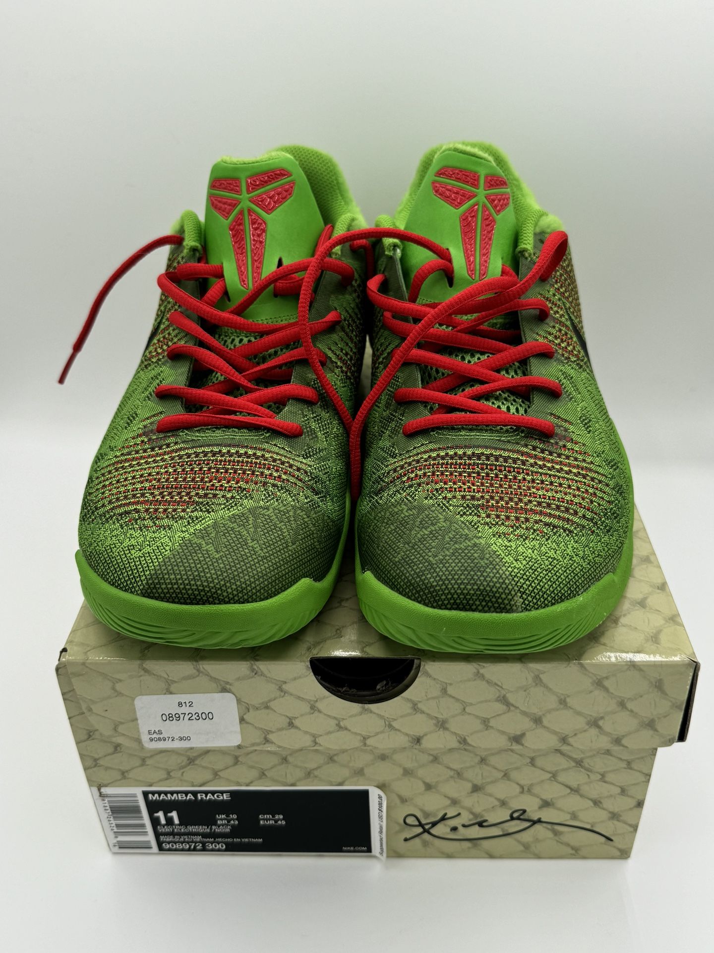 Nike Mamba Rage Grinch Size 11 Worn A Few Times