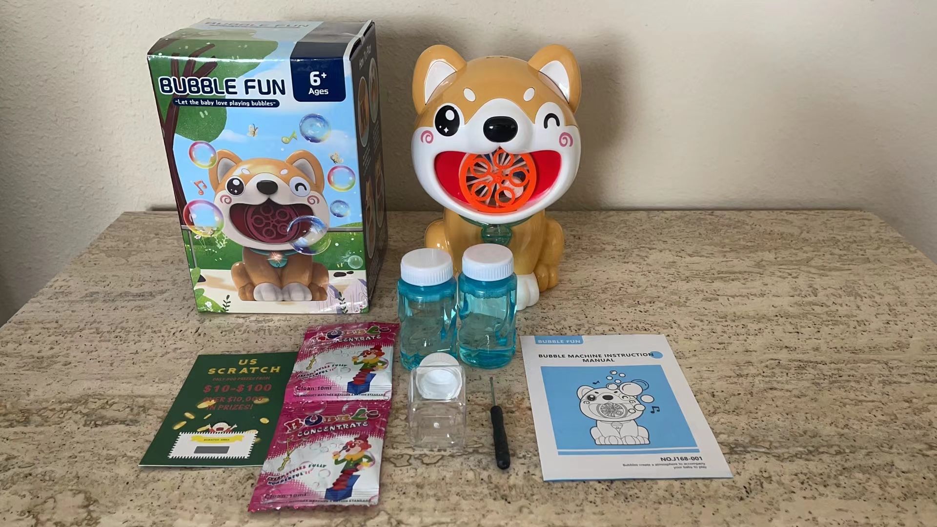 Brand puppy🐶 Dog Bubble Machine for Kids & Parties • Fun automatic bubble blower shaped like a cute dog • Available with or without LED light and w