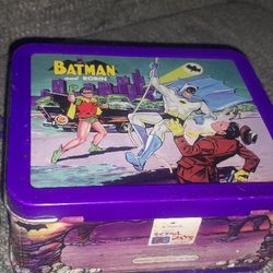 1966 Vintage Batman And Robin Lunchbox with Thermos Cup
