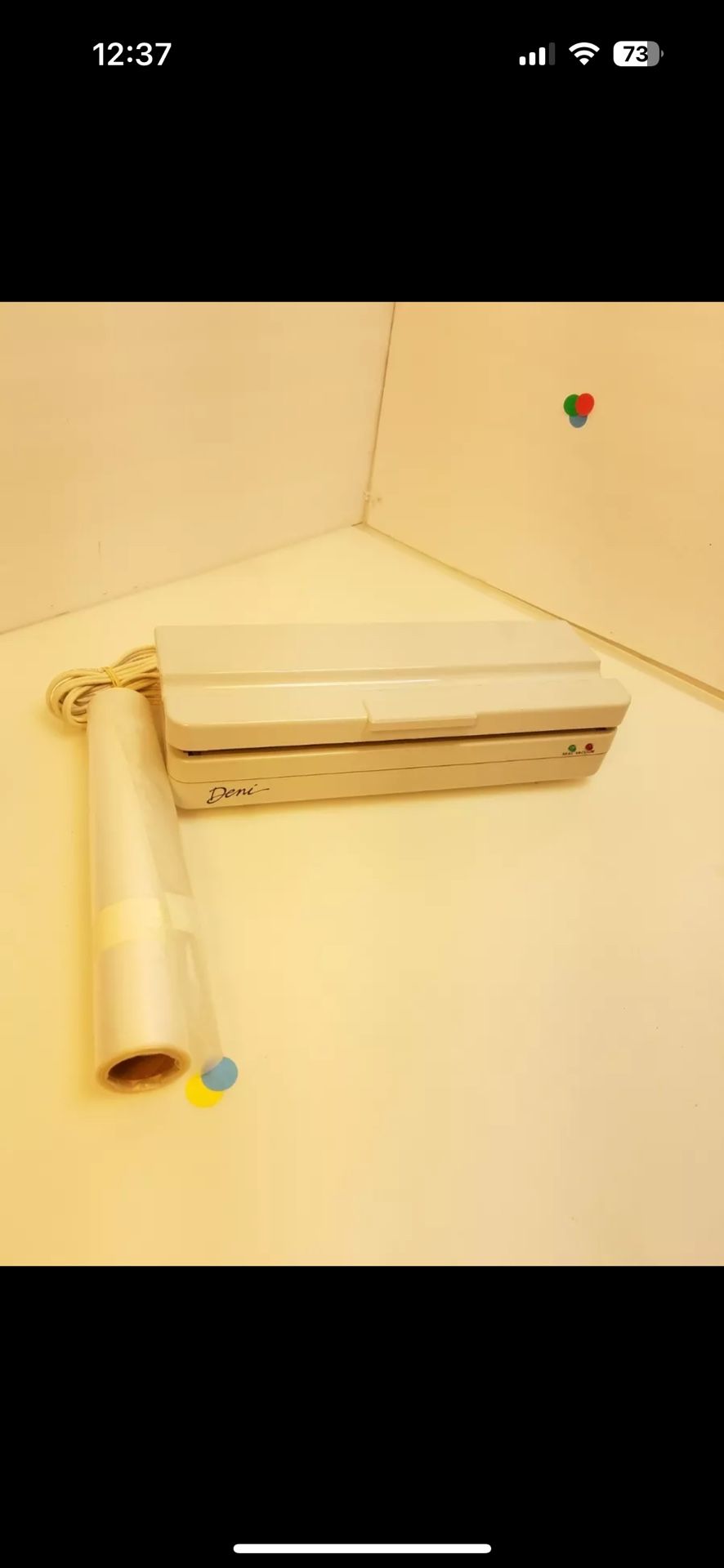 Deni Vacuum Sealer Model 1631 Freshlock Bag Sealer, Tested & Working