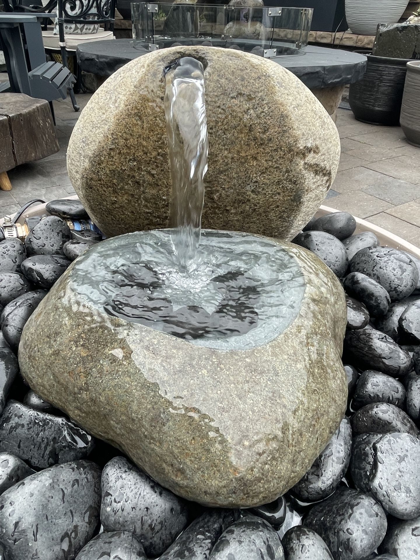 26” Custom Carved & Drilled Natural Rock Water Fountain & Bird Bath Complete Package ⛲️