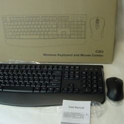 NEW - Wireless Keyboard & Mouse Combo  C203