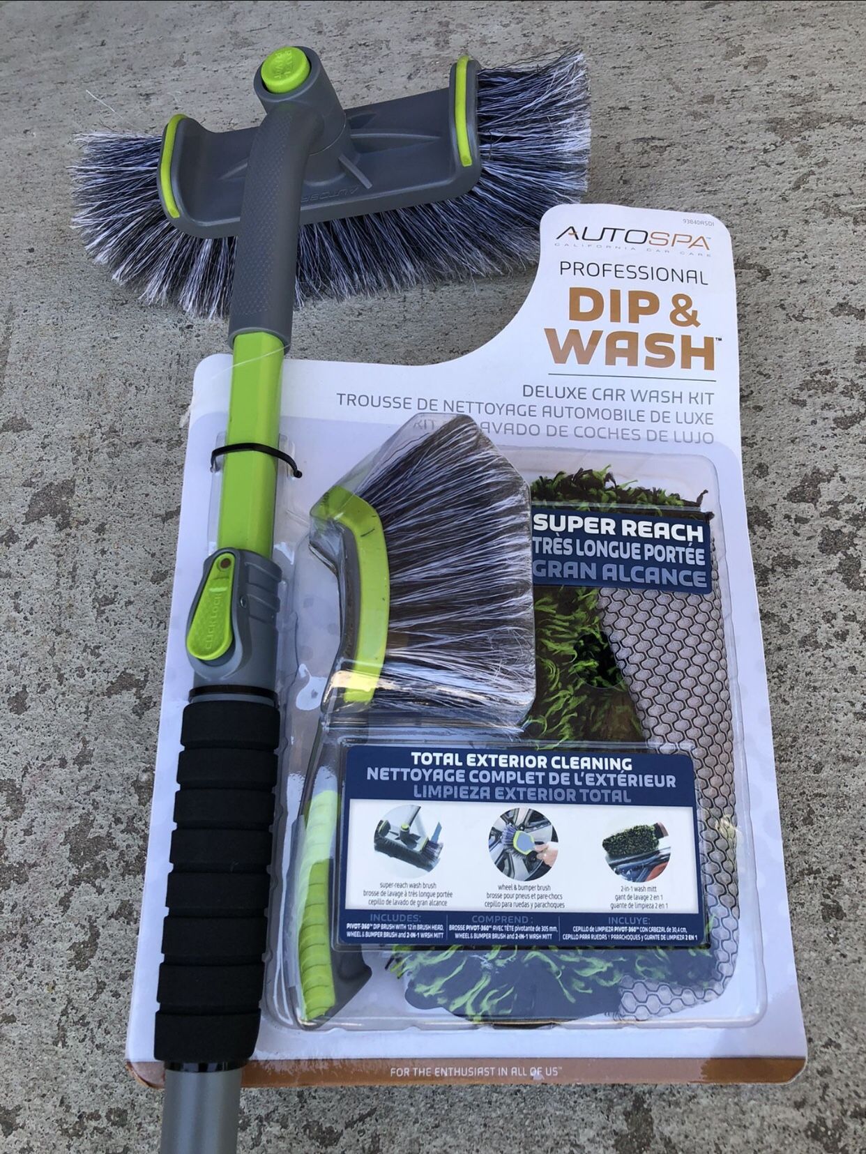 AutoSpa Professional Dip & Wash Deluxe Car Wash Kit 3PC Set, New Unopened Retails $55