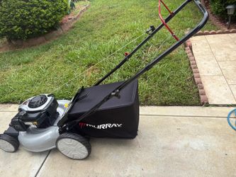 GREAT  condition GAS push mower with Please leave the money in the plastic bag I left hanging on the door. Please READ description