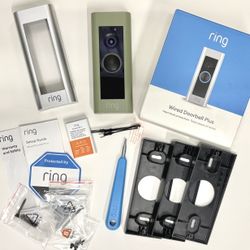Ring Wired Doorbell Plus - Smart WiFi Video Doorbell Camera With Extra Avocado Green  Faceplate