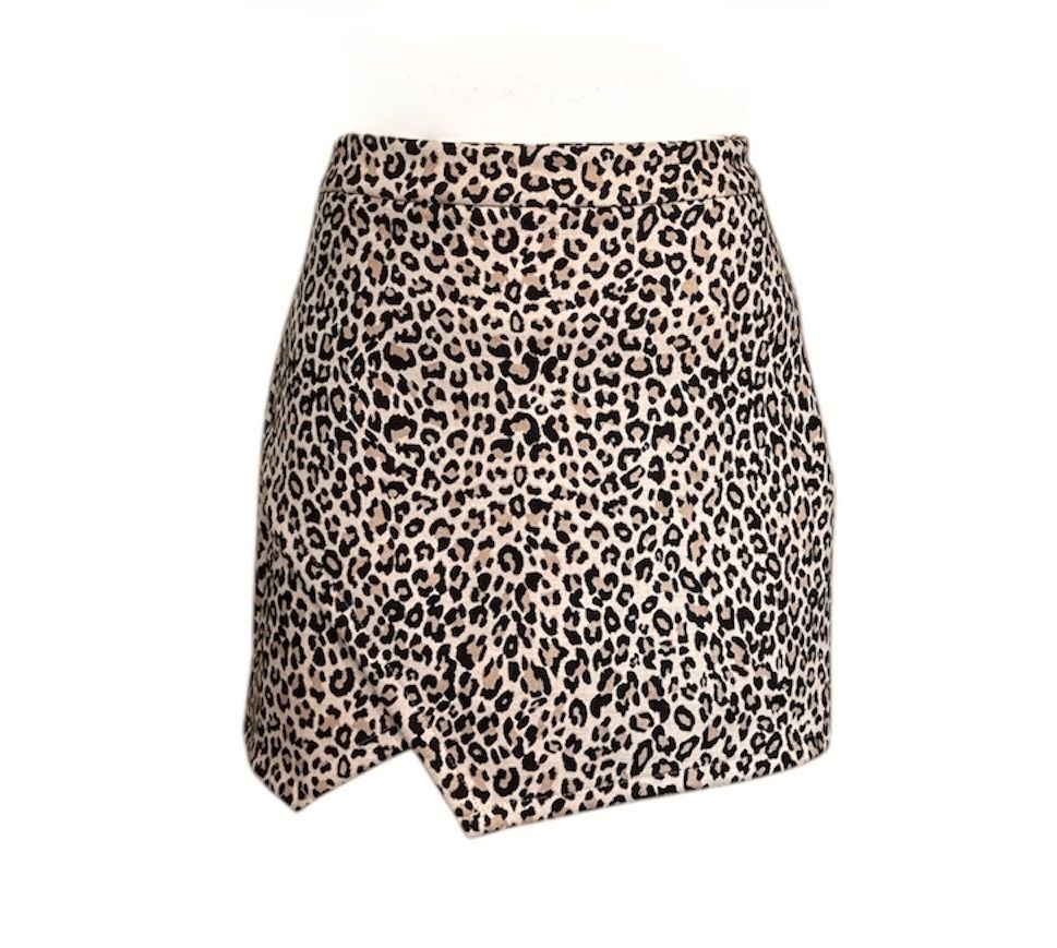 Altar'd State Cheetah Print Overlay Mini Skirt Sz S NWOT