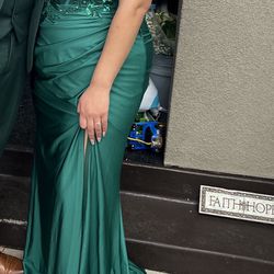Emerald Green Prom Formal Dress