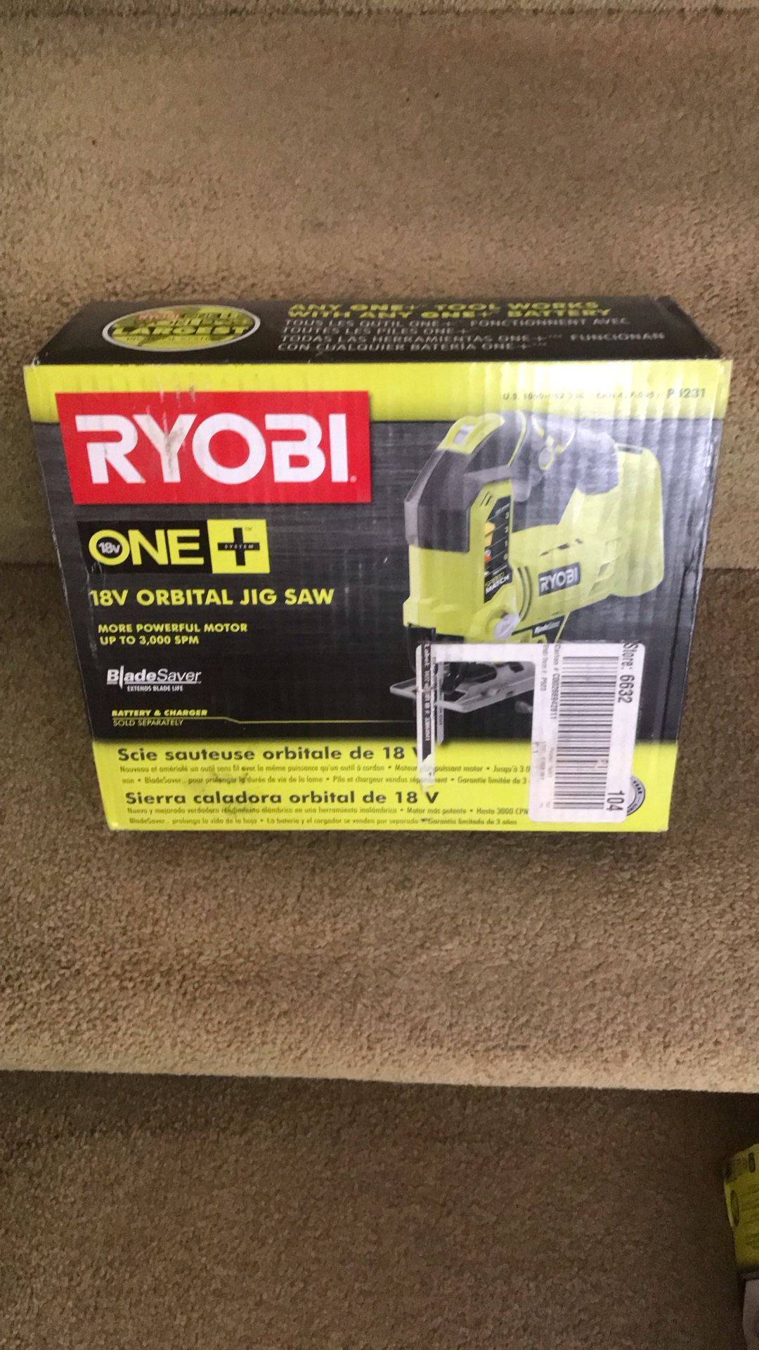 RYOBI ONE. 18V oRBITAL JIG SAW