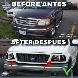 97-03 Ford f150 faros headlights  LED NUEVOS