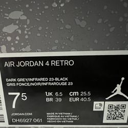 Jordan 4 Infrared 