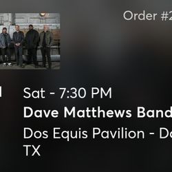 Tickets To Dave Matthews at Dos Equis Pavillion. Dallas, TX