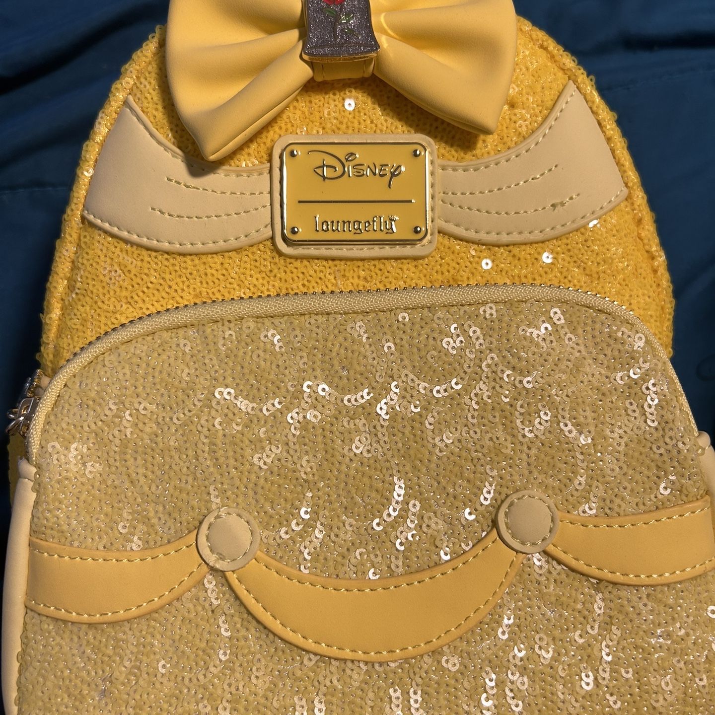 belle sequin mini backpack Loungefly Disney Belle Beauty and the Beast Princess Sequin Mini Backpack  for Sale in Los Angeles, CA