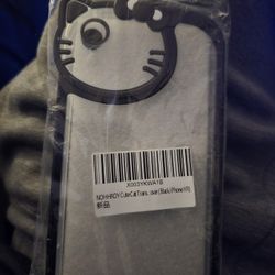 NOHHROY Cute Cat Transparent Phone Case for iPhone 14 13 12 11 Pro Max XS XR Cartoon Soft Shockproof Cover (Black,iPhone XR)