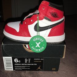 Size 6 Jordan Retro 1 High OG Toddler Spider-Man