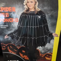 Spirit Halloween Plus Spiderweb Lightweight Poncho