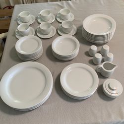 Assorted White Wave China 