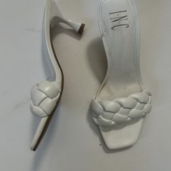 Inc White Kitten Heels