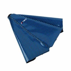Brand New TRD Carbon Fiber Blue Leather PVC Style Black Stitch Leather Gear Manual Shifter Shift Knob Boot