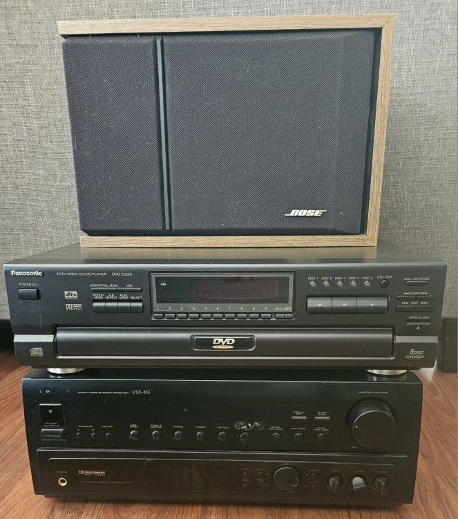 Pioneer Receiver/Bose Speaker/Panasonic CD/DVD Audio System