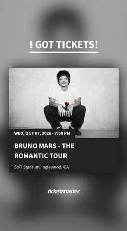 Bruno Mars Tickets