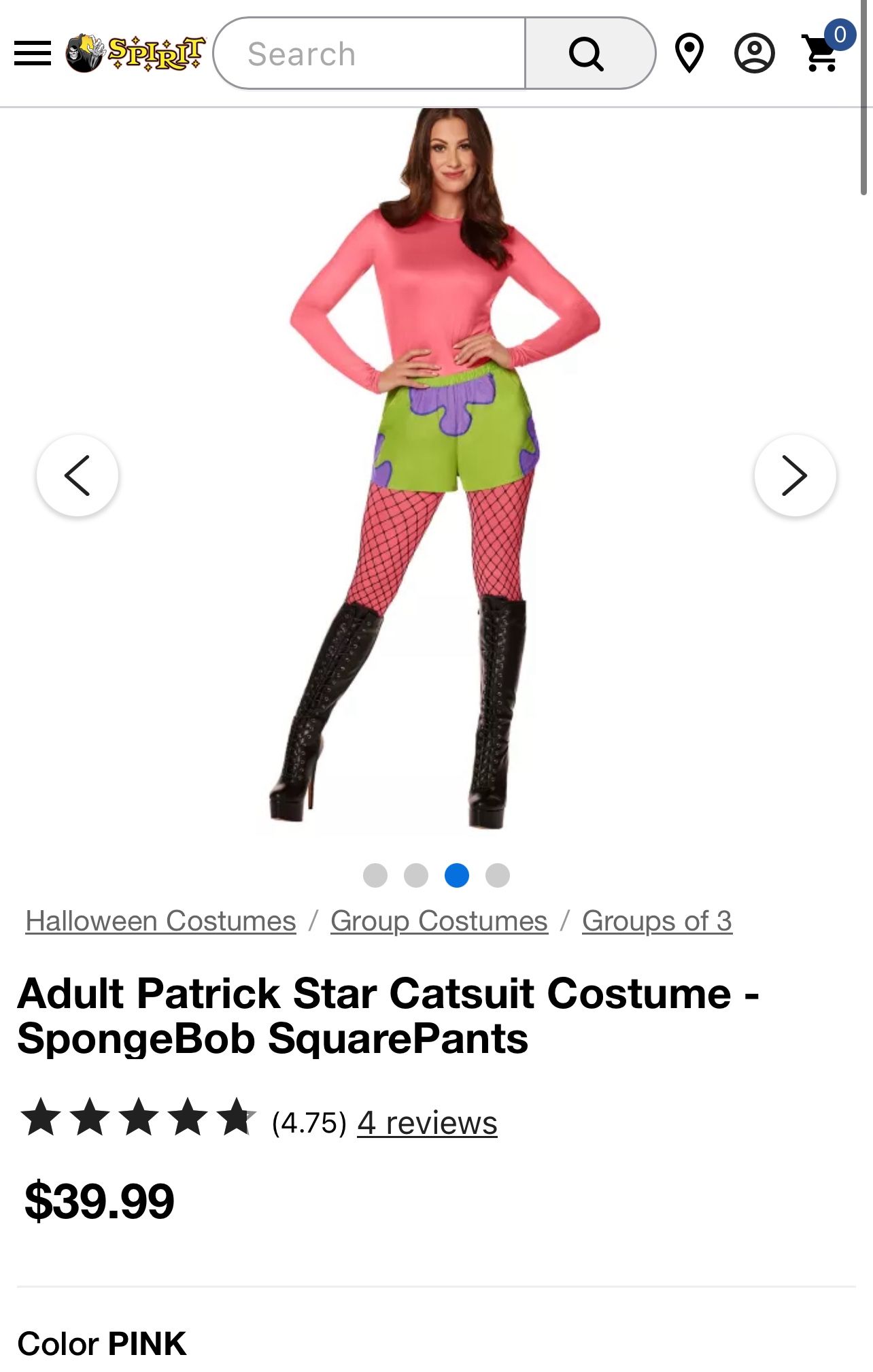 Halloween Costume Adult Patrick Star Catsuit Costume - SpongeBob SquarePants