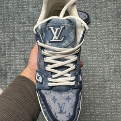 Louis Vuitton Trainer Sneaker Denim Monogram