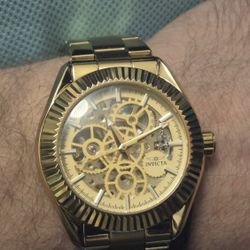 Invicta - Automatic All Gold Skeleton men's watch 43 mm