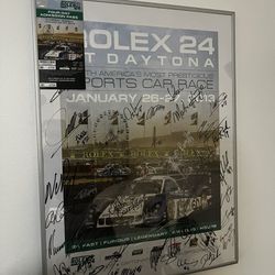 Rolex 24 At Daytona Autographed Event Poster 