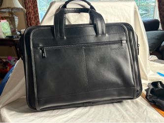 VERY NICE BLACK LEATHER SAMSONITE LAPTOP BAG BRIEFCASE