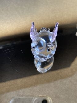 Little Glass Pig With Pink Ears