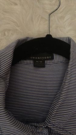 Forever 21 blue stripe button up