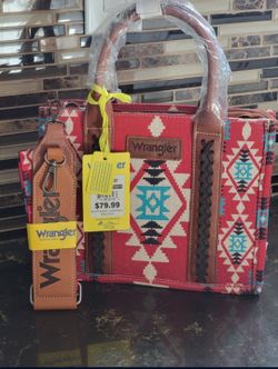 Wrangler - Aztec Satchel Handbag With Guitar Strap
