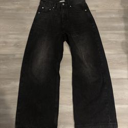 Bareline V2 black baggy denim