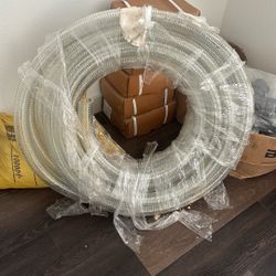 Food Grade Clear Wire-Reinforced Suction/Transfer Hose, 1-1/2” ID x 2” OD, ~35ft (3A)