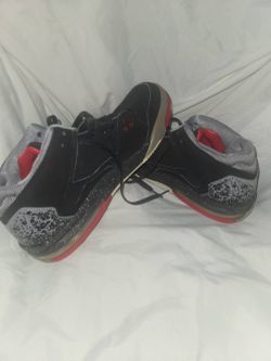 Jordan Flight Origin Black Fire Red Cement Grey 599593-003 Men's Size 10