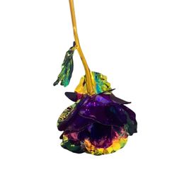New PURPLE 24K gold-plated artificial foil rose, 