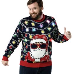 Unisex Men's Ugly Christmas Sweater Funny Novelty Knit Pullover Santa Christmas Holiday Sweater -  