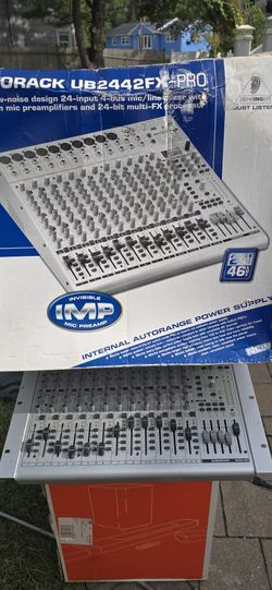 Behringer EURORACK UB2442FX-PRO Ultra-Low Noise Design 24-Input 4-Bus Mic/Line Mixer with Premium Mic Preamplifiers and Multi-FX Processor