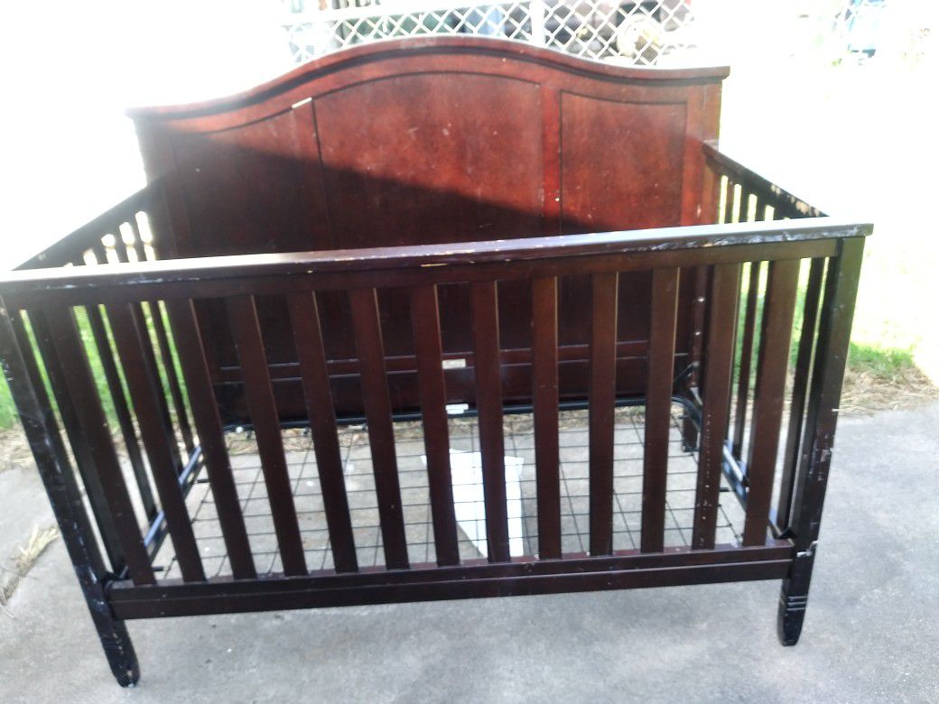 Baby Crib  (Cherry Wood)