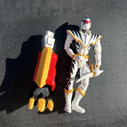 Power Rangers Dino Thunder. White Ranger Legacy Action Figure. In excellent like new conditions 